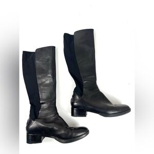 TORY BURCH Black Caitlin Stretch Long Boots size 9.5